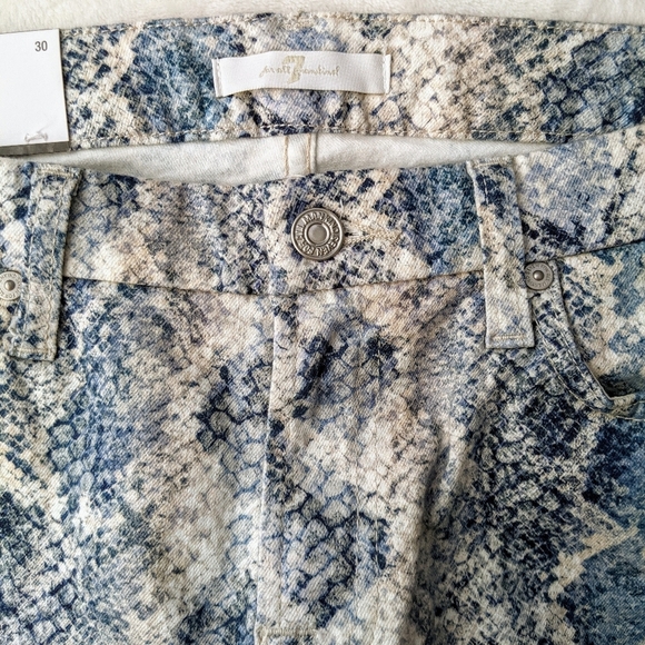 7 For All Mankind Mid Rise Skinny Ankle Jeans Snake Stretch Denim Indigo 30 NWT - Picture 9 of 14